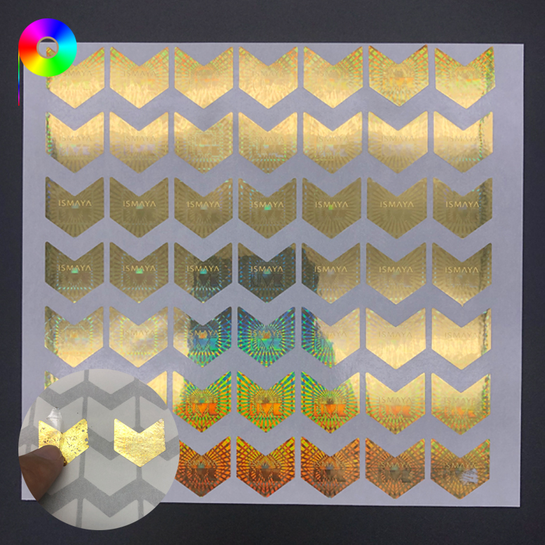 one time hologram security sticker One-time Use Various Colors or Sizes Security Hologram Sticker with Custom Hologram