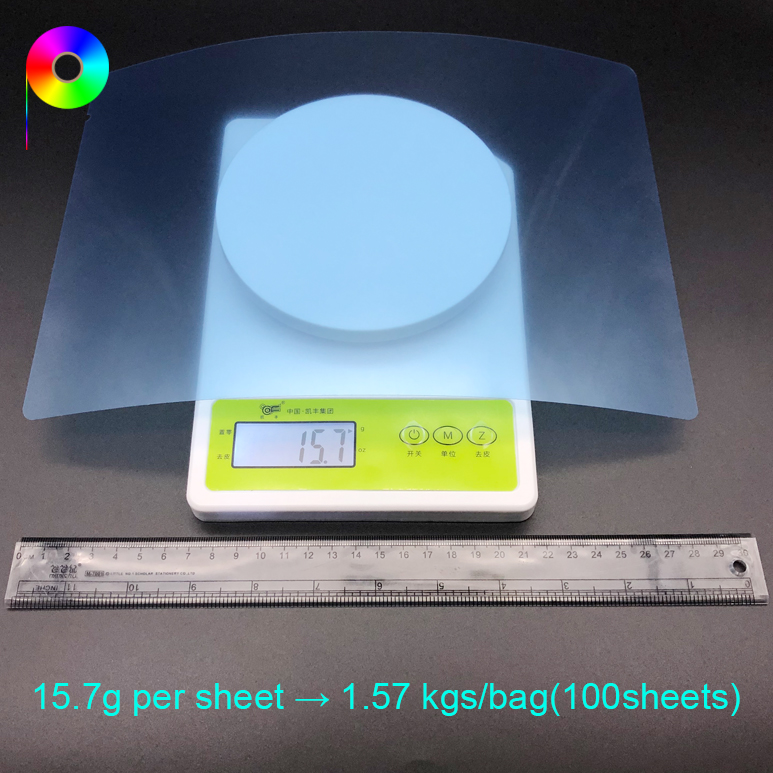 Single Side Printable A4 210mm*297mm 182micron Blue Base PET Medical Film for Laser Printer