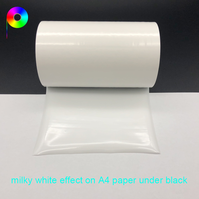 milky white protective film 70 micron 600 g/25mm High Adhesion Printable PE Milky White Protective Film Roll