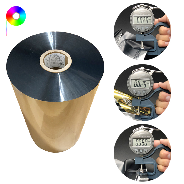 metallic tamper evident film thicknesses Metallic PET Tamper Evident Film for Label/Sticker Making with Various Thicknesses
