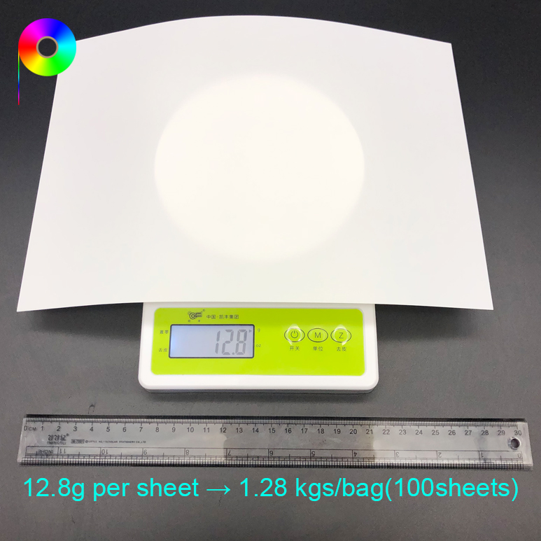 weight for A4 laser grade white medical film 160 micron Both sides Printable A4 160micron Porcelain White Color PET Medical Film for Laser Printing