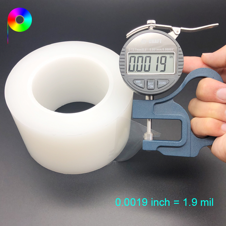 PE protective film 1.9 mil 48 micron 1.9 mil 5~8 g/25mm PE Protective Film for High Gloss Products Protection