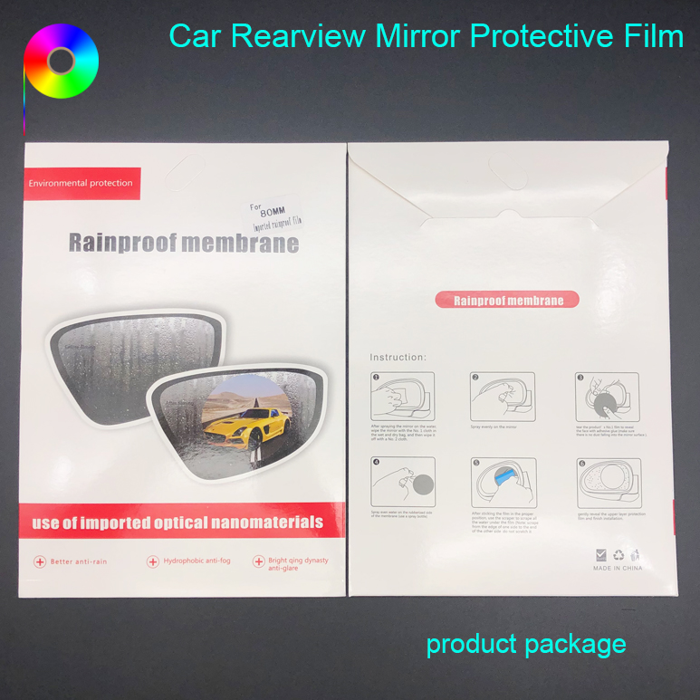 Round/Ellipse/Oblong/Special Shape Rainproof Car Rearview Mirror Protective Film with Retailing Package