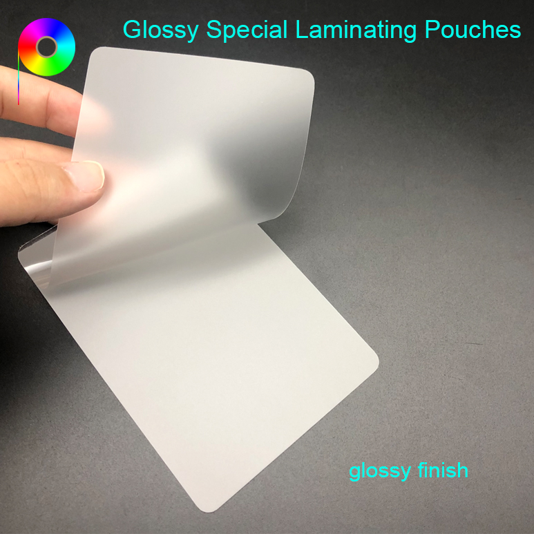 Clear Glossy 125 micron 5 mil 3 1/8" x 4 1/2" Special Size Laminating Pouches with Rounded Corner