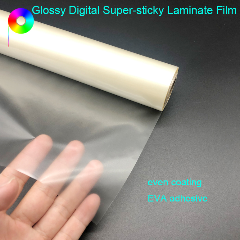 1" Paper Core Glossy Appearance 22micron Digital Super Sticky Heat Laminate Film for Digital Prints