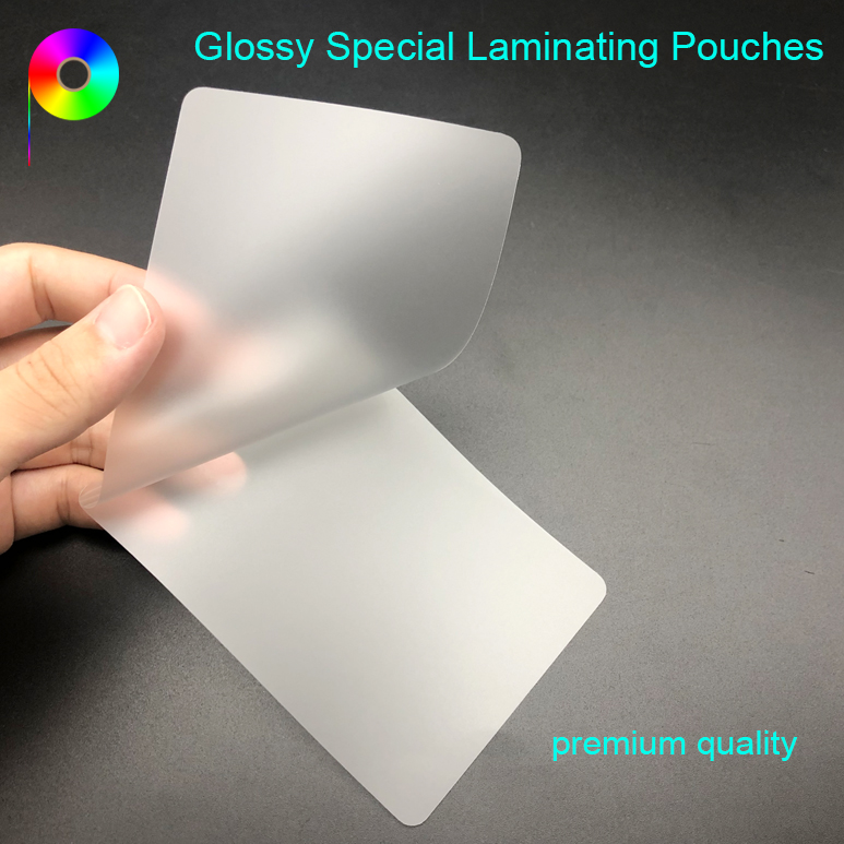 Clear Glossy 125 micron 5 mil 3 1/8" x 4 1/2" Special Size Laminating Pouches with Rounded Corner