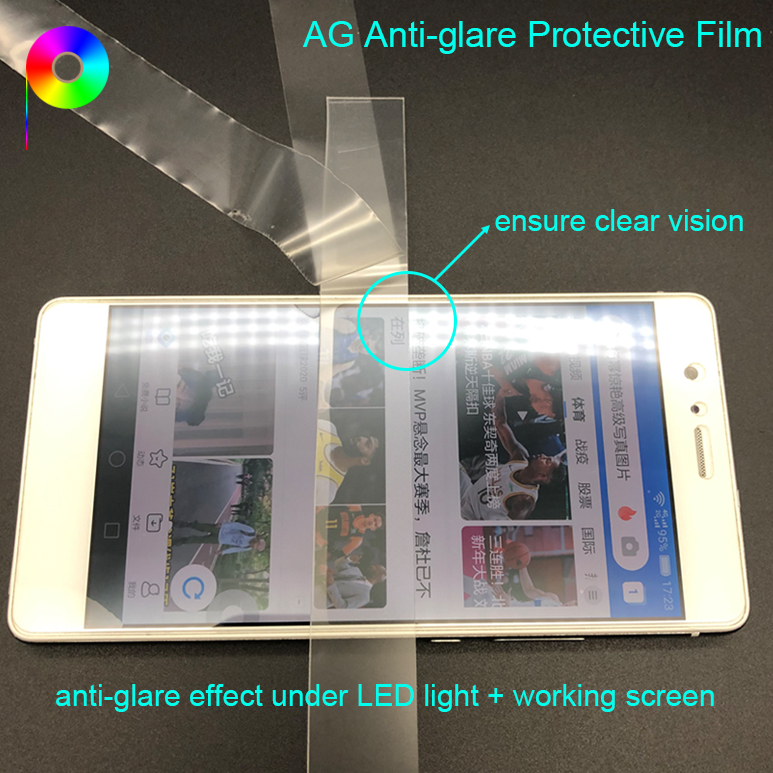 345 micron 30% Haze 90% Transmittance Nano Treatment Anti-glare AG Protective Film for Display Screen