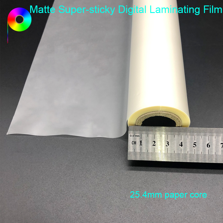 25.4mm Paper Core 25micron Matte Finish Super-sticky Digital Thermal Laminating Film Roll