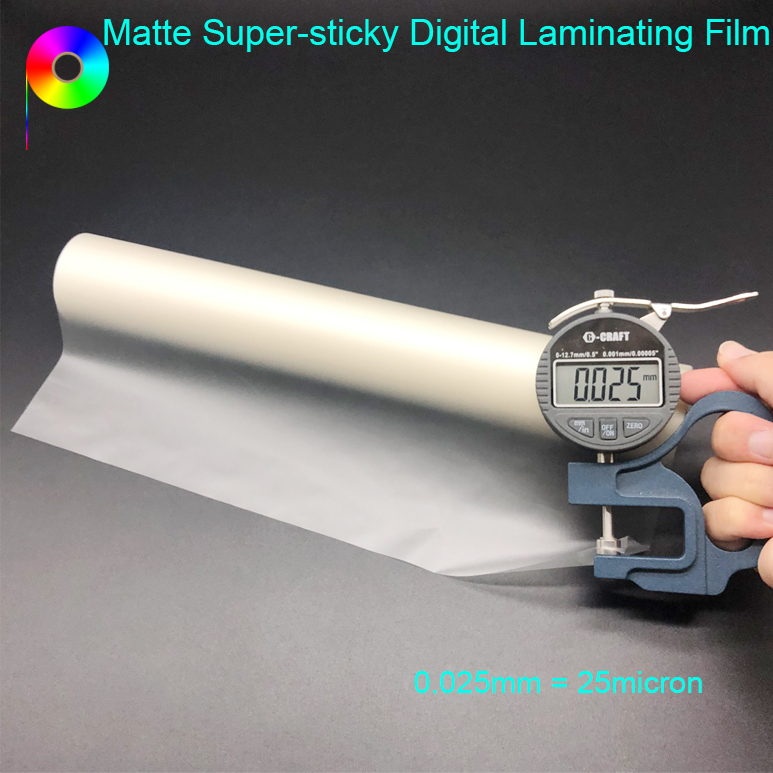 25.4mm Paper Core 25micron Matte Finish Super-sticky Digital Thermal Laminating Film Roll