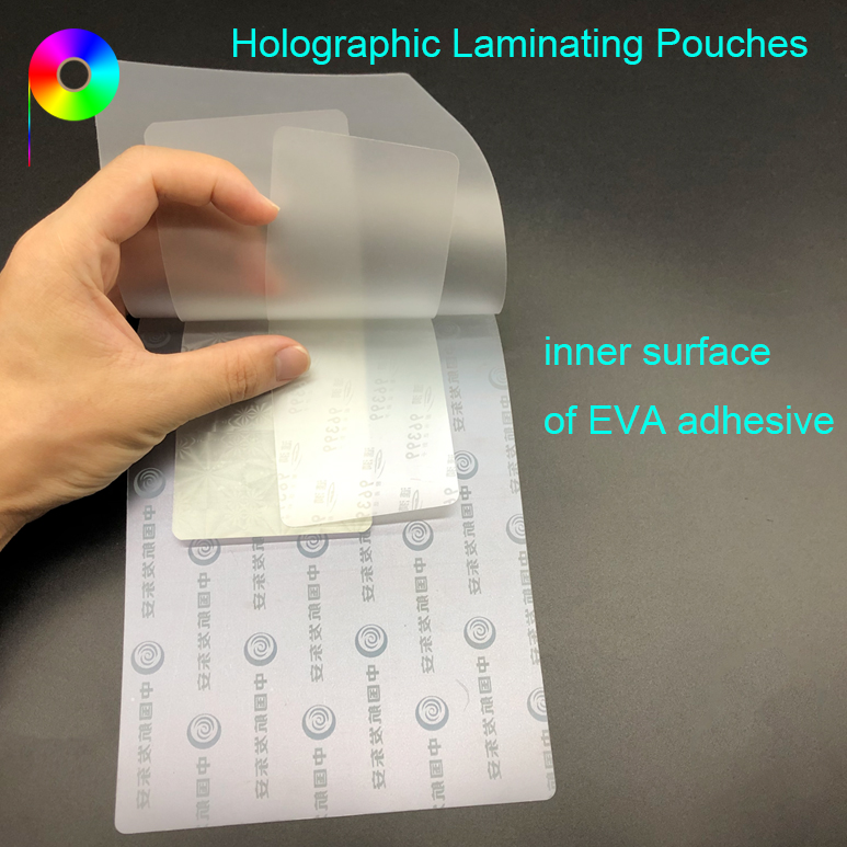 Generic / Custom Holographic Overlay Transparent Hologram Imprint Laminating Pouches China Supplier