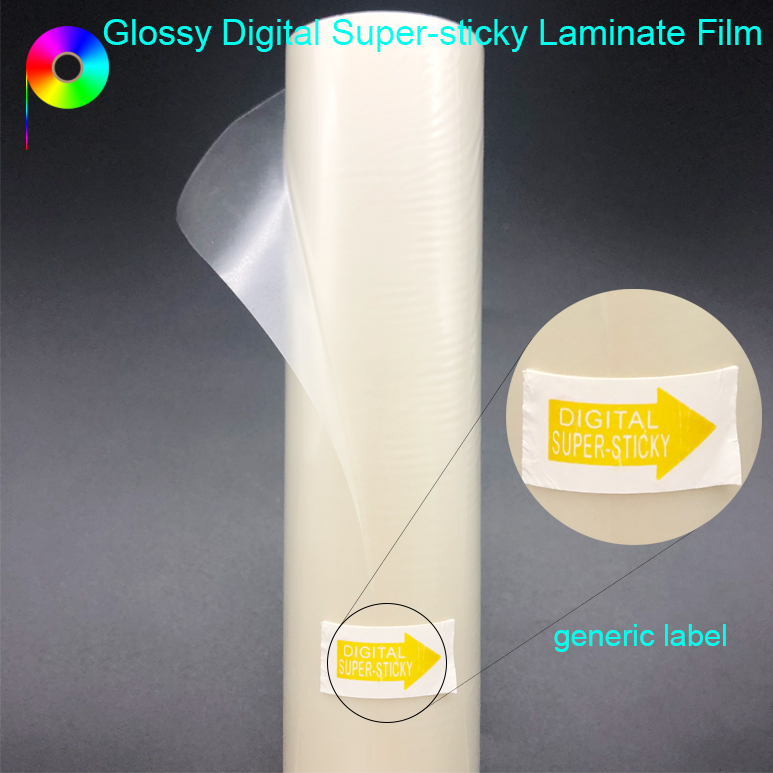 1" Paper Core Glossy Appearance 22micron Digital Super Sticky Heat Laminate Film for Digital Prints