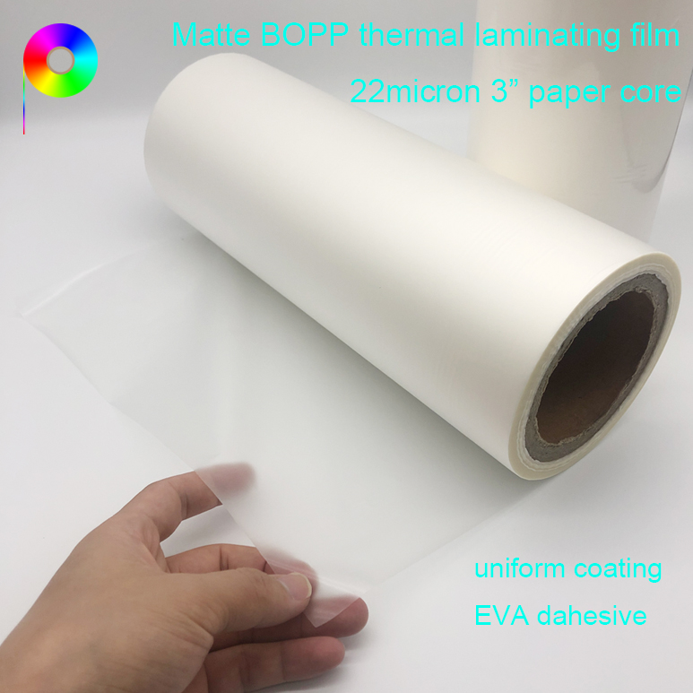 22micron 3" Paper Core BOPP Heat Laminating Film Matte Both Sides Corona Treatment