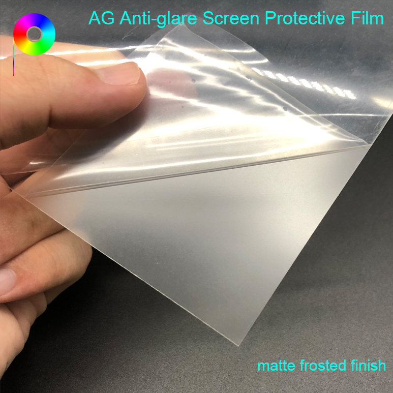 matte frosted finish anti-glare screen protective film 345 micron 30% Haze 90% Transmittance Nano Treatment Anti-glare AG Protective Film for Display Screen