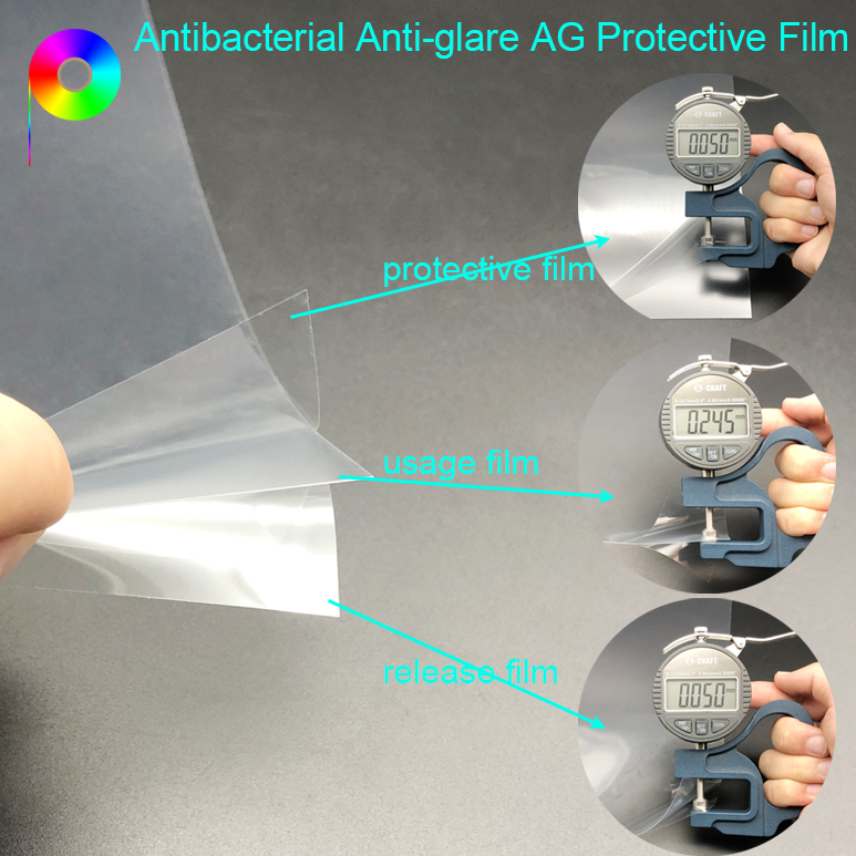 antibacterial screen protective film for touch screen Matte Finish Anti-scratch Anti-glare Antibacterial Screen Protective Film for Public Touch Screen