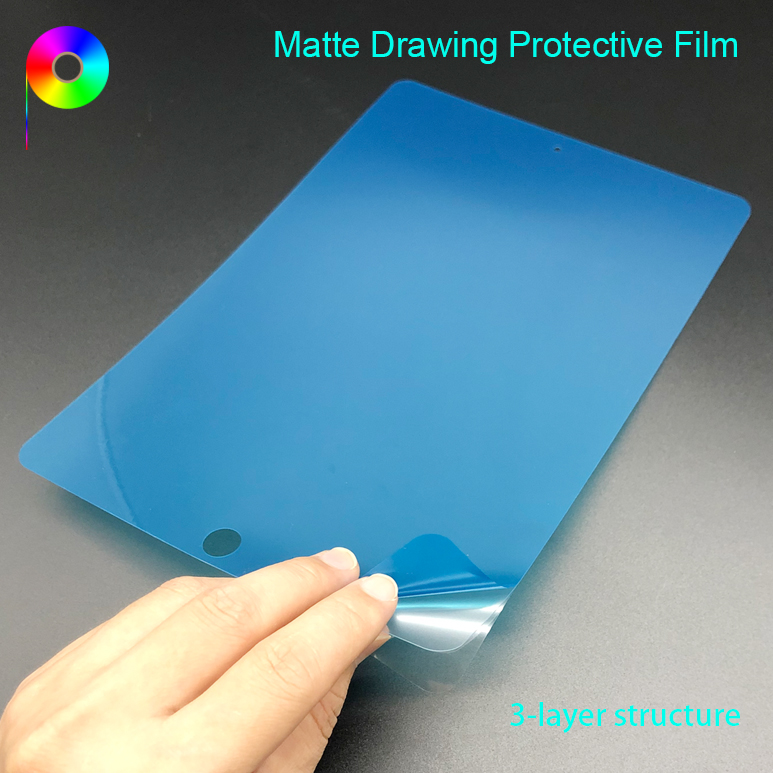 matte drawing protective film structure 10.2" Coarse Frosted Anti-slip Matte Screen Drawing Protector for iPad 7 iPad 8 iPad 9
