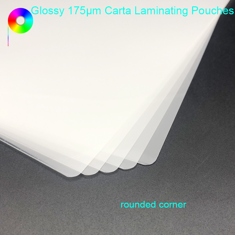 7 mil 175mic Heat Seal Glossy Carta / Letter Size Thermal Laminating Pouches 9" x 11.5"