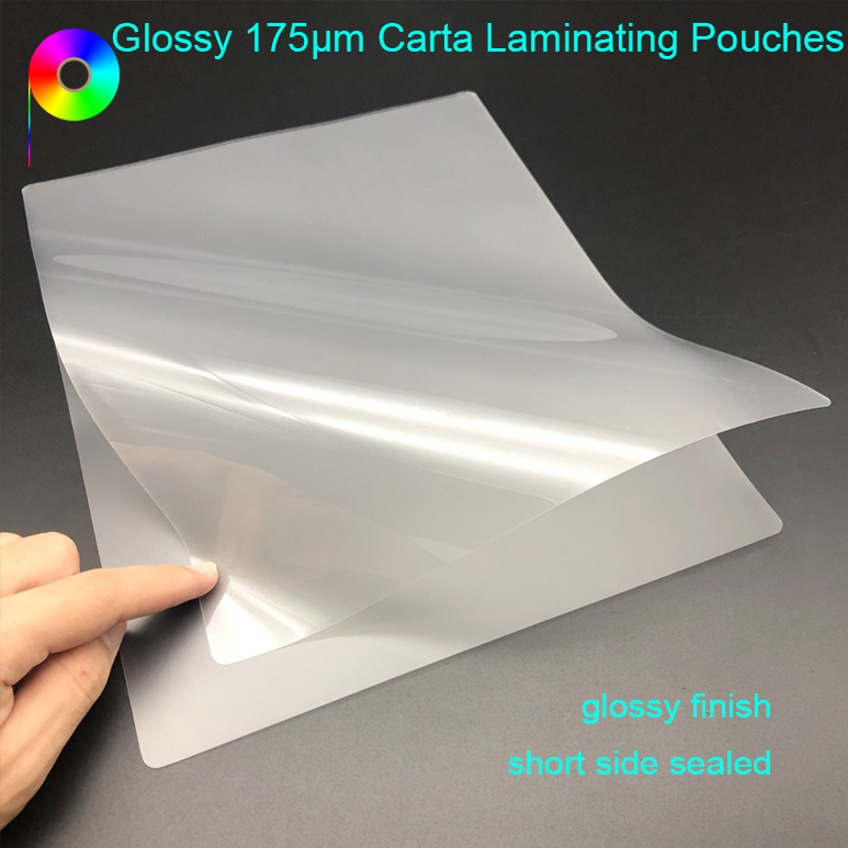 7 mil 175mic Heat Seal Glossy Carta / Letter Size Thermal Laminating Pouches 9" x 11.5"