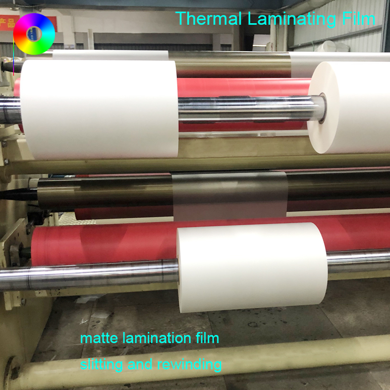 18 micron Matte BOPP Thermal Lamination Film Roll for Paper Gift Bag Lamination