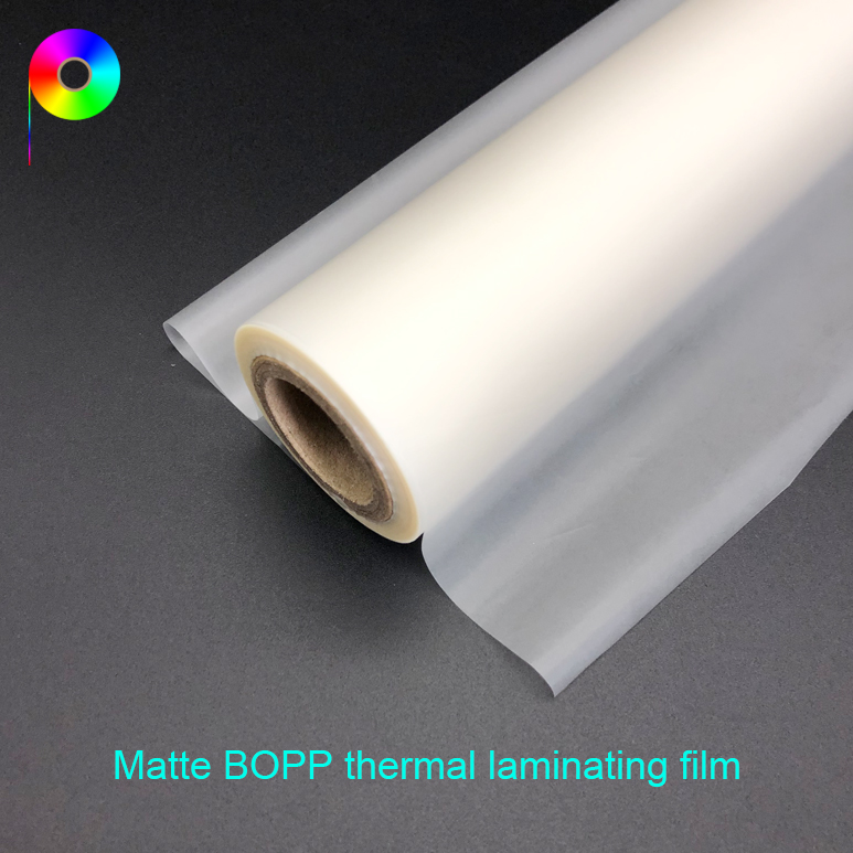 Customized Width 1" Core Matt BOPP Hot Laminating Film 18 micron for Paper Prints Lamination