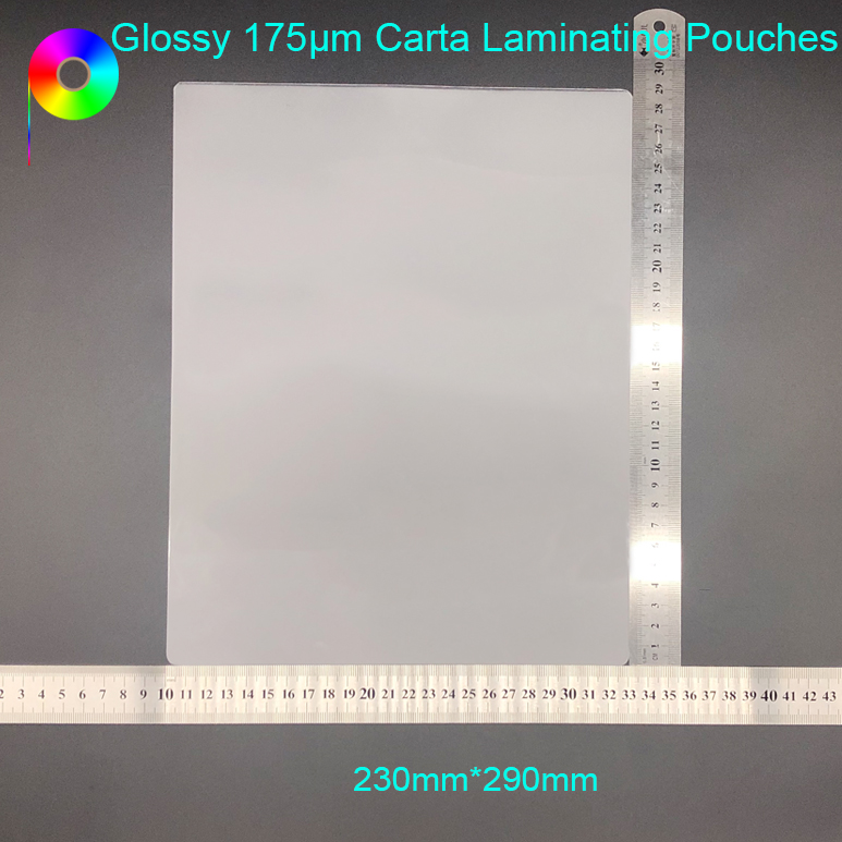 7 mil 175mic Heat Seal Glossy Carta / Letter Size Thermal Laminating Pouches 9" x 11.5"