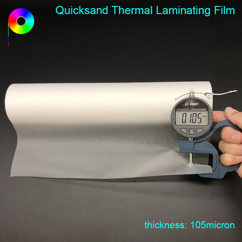 Excellent Sparkle Effect Transparent Micro-textured Embossed Quicksand Thermal Laminating Film