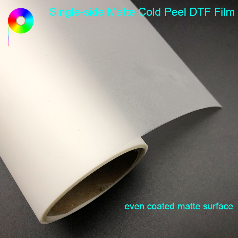 Single Side Matte Cold Peeling DTF Film Roll for DTF Printer