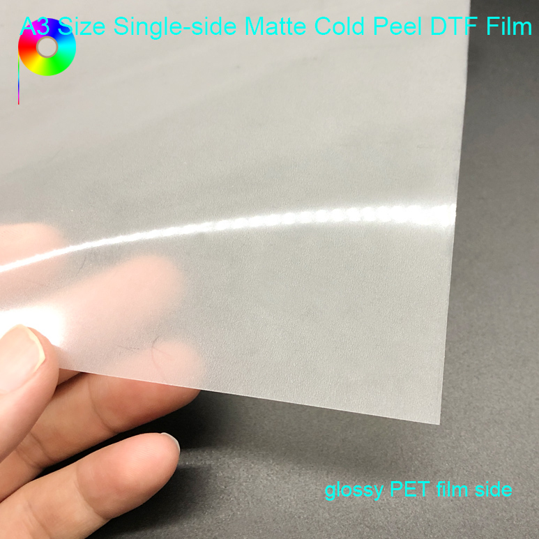 Cold Peel A3 Sheet Size Single Side Matte Heat Transfer DTF Film