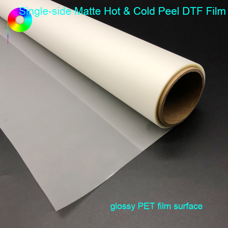 Cold & Hot Peel Single-side Matte Roll DTF Film for Clothing Products Printing