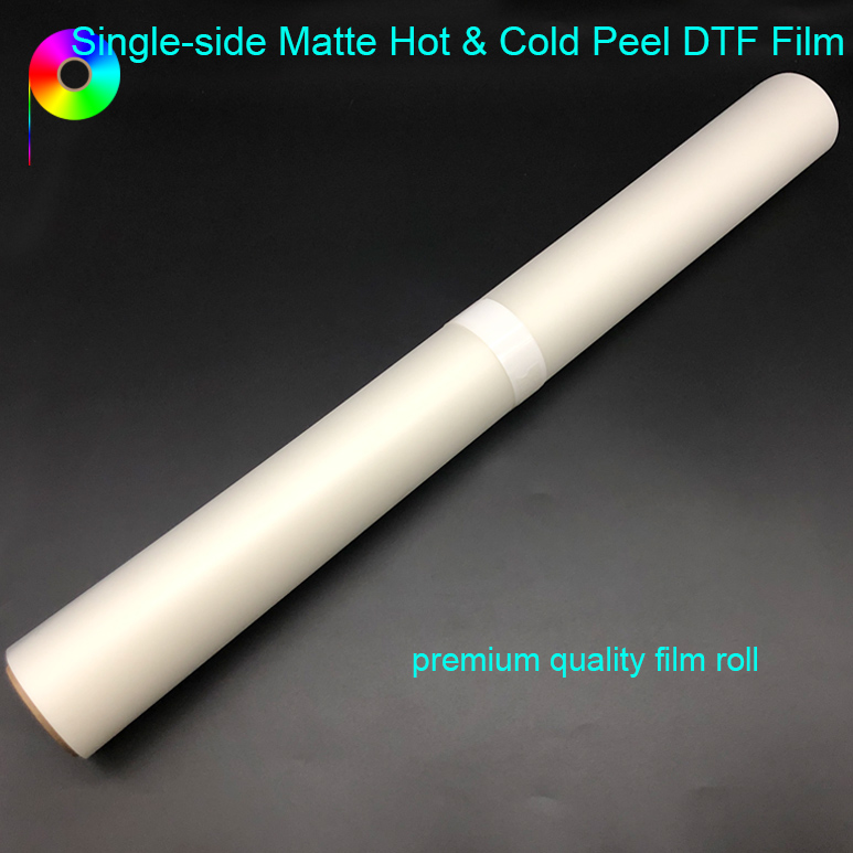 Cold & Hot Peel Single-side Matte Roll DTF Film for Clothing Products Printing