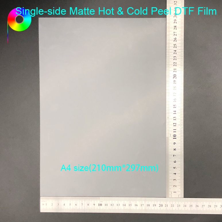 A4 Size Hot and Cold Peeling Single Matte Inkjet Printing DTF PET Film