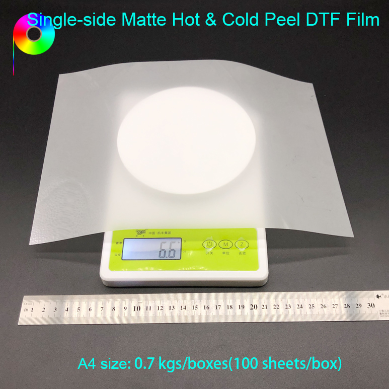 A4 Size Hot and Cold Peeling Single Matte Inkjet Printing DTF PET Film