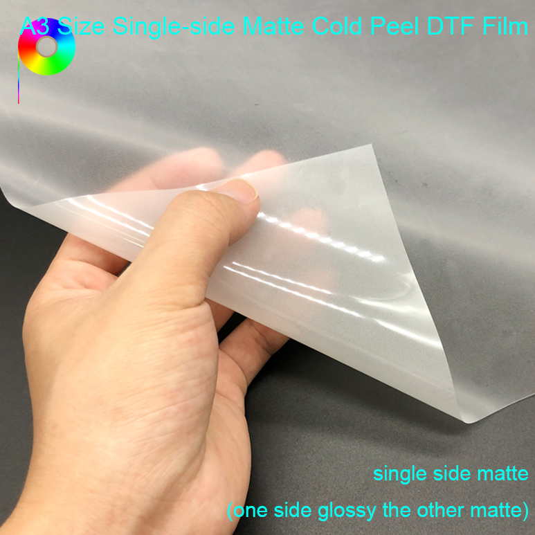 Cold Peel A3 Sheet Size Single Side Matte Heat Transfer DTF Film