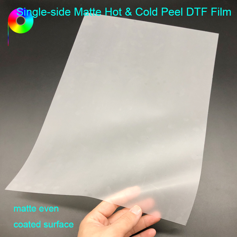 Hot and Cold Peel A3 Size Single Side Matte DTF Sheet Film for Printing