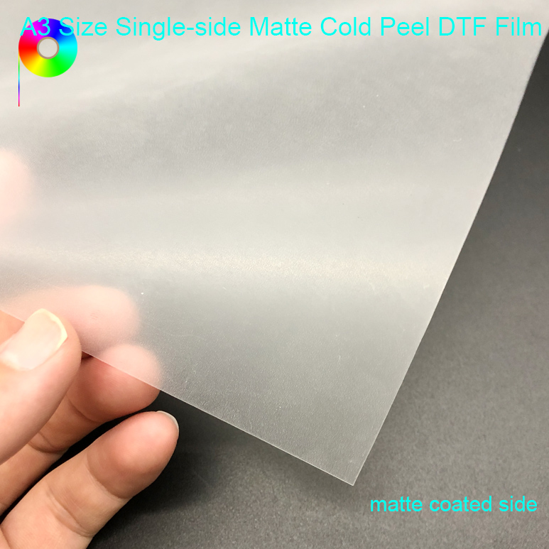 Cold Peel A3 Sheet Size Single Side Matte Heat Transfer DTF Film