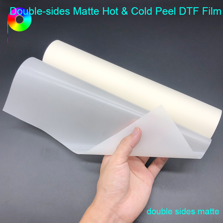 30cm Width Anti-slip Double Sides Matte Hot and Cold Peel DTF Film for Printing