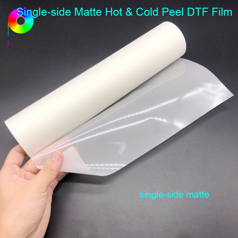 30cm*100m Single Side Matte Hot & Cold Peel DTF Film Roll for T-Shirt Printing