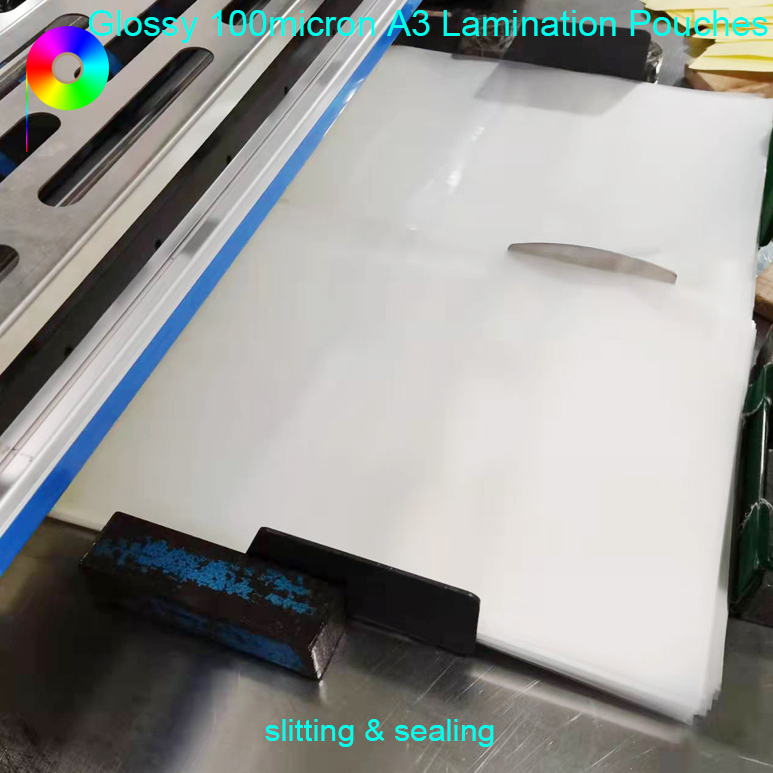 A3 Size 100micron Glossy PET Hot Laminating Pouches for Lamination