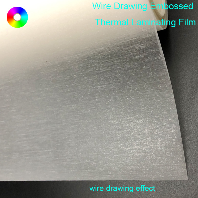 Transparent Wire Drawing Embossed Thermal Laminating Film for Prints Lamination