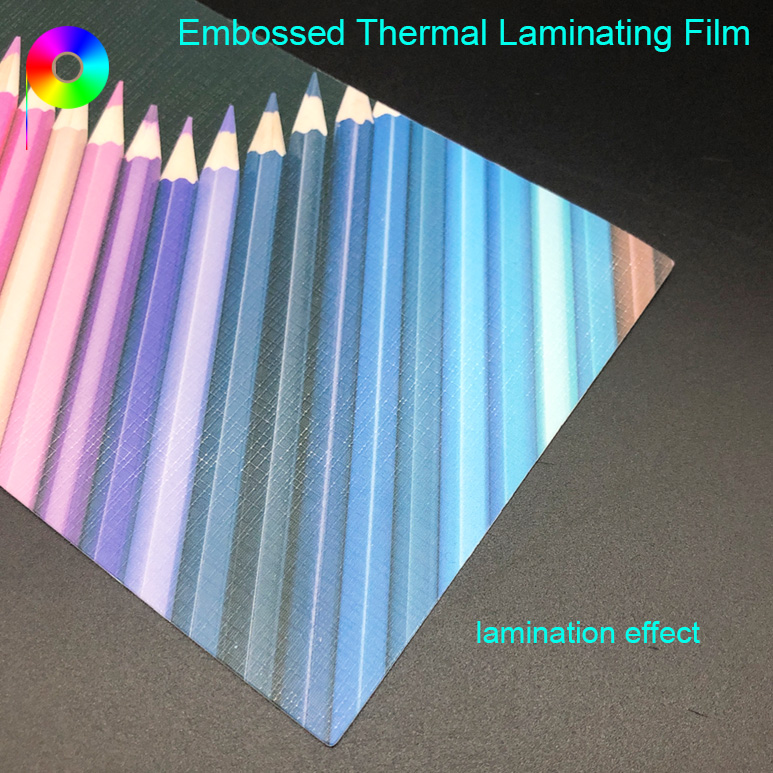 Prints Lamination Purpose Cross Pattern Embossed Transparent Thermal Lamination Film