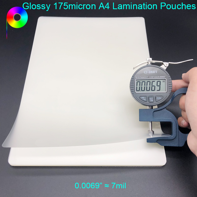 7mil 8.5''*11.9'' 175micron A4 PET Laminating Pouch Film Glossy for Lamination