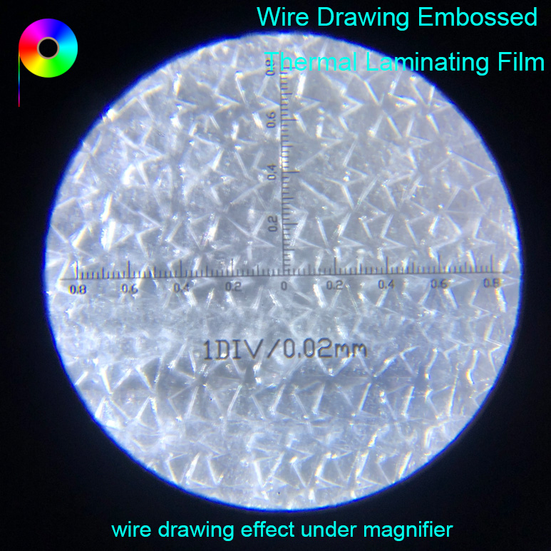 Transparent Wire Drawing Embossed Thermal Laminating Film for Prints Lamination