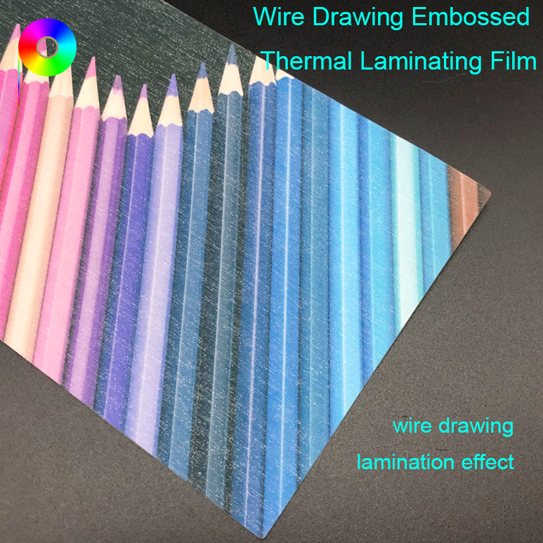 Transparent Wire Drawing Embossed Thermal Laminating Film for Prints Lamination