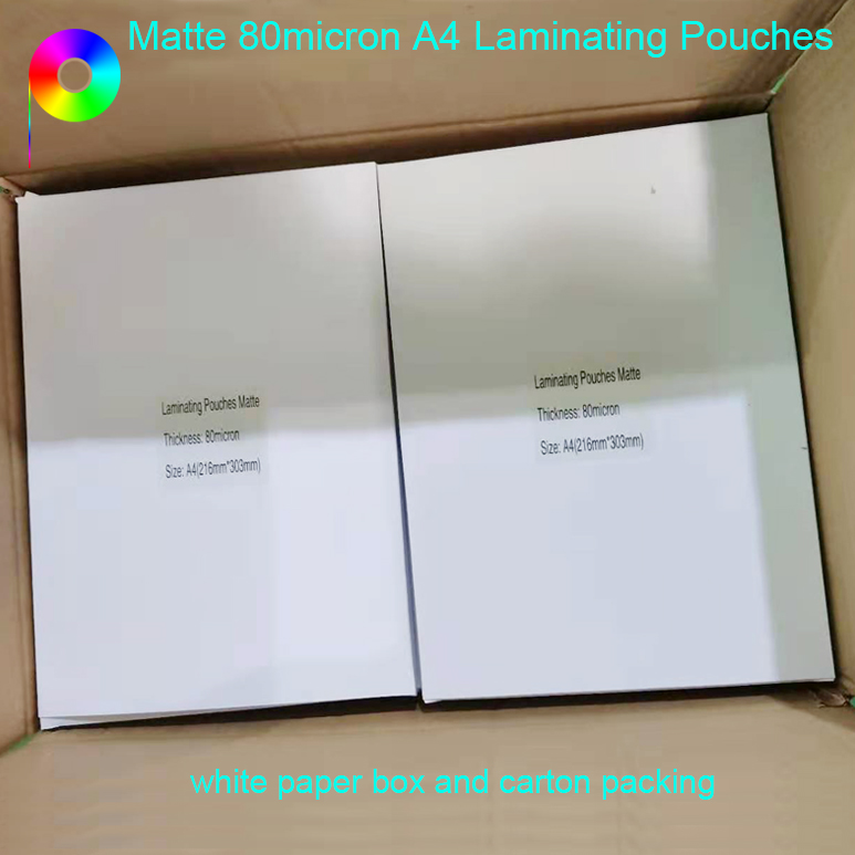 80μm A4 Size 216mm*303mm Matte Polyester Thermal laminating Film for Pouch Laminator