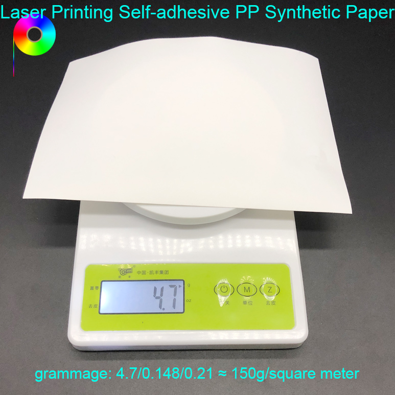 75micron Laser Printing Matte Self-Adhesive PP Synthetic Paper Label