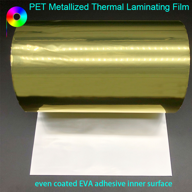 Gold Color PET Metallized Thermal Laminating Film for Prints' Lamination