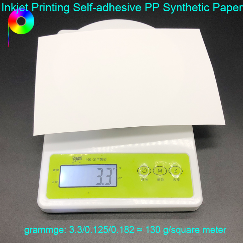 110micron Inkjet Printing Self-Adhesive PP Synthetic Paper Matte Finish