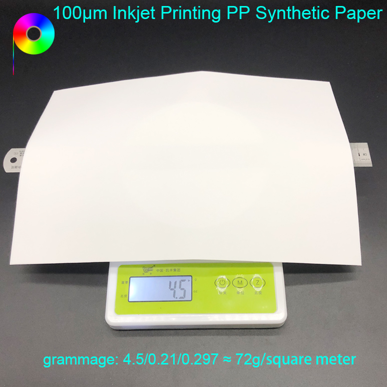 100micron Single-Side Coated PP Synthetic Paper for Inkjet Printing