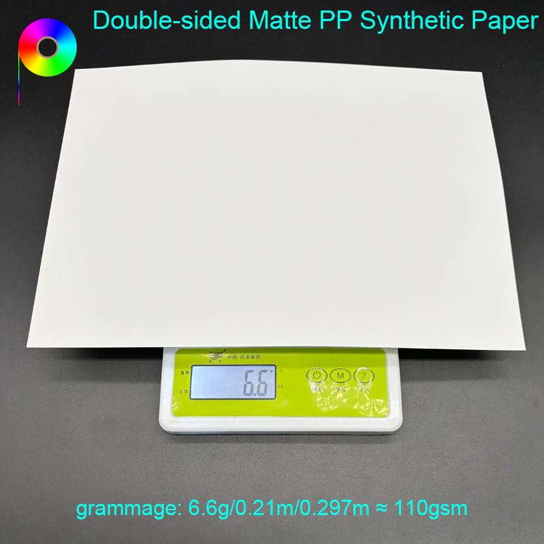 110gsm 150μm Double-Sided Matte PP Synthetic Paper for Thermal Transfer Ribbon Printing