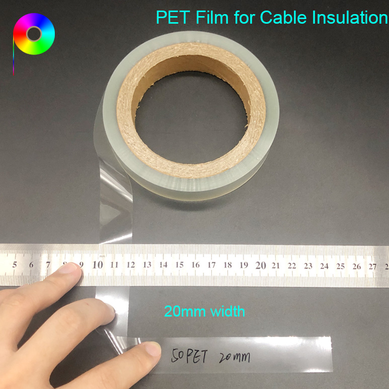20mm width Custom Size Electrical Grade 50micron Polyester Film for Insulation Purposes
