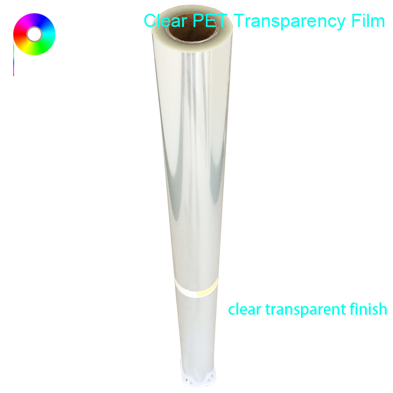 Clear PET Inkjet Film Roll For Commercial Inkjet Printer